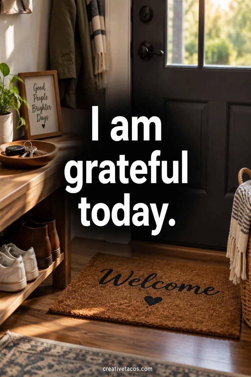 Affirmation card: I am grateful today.