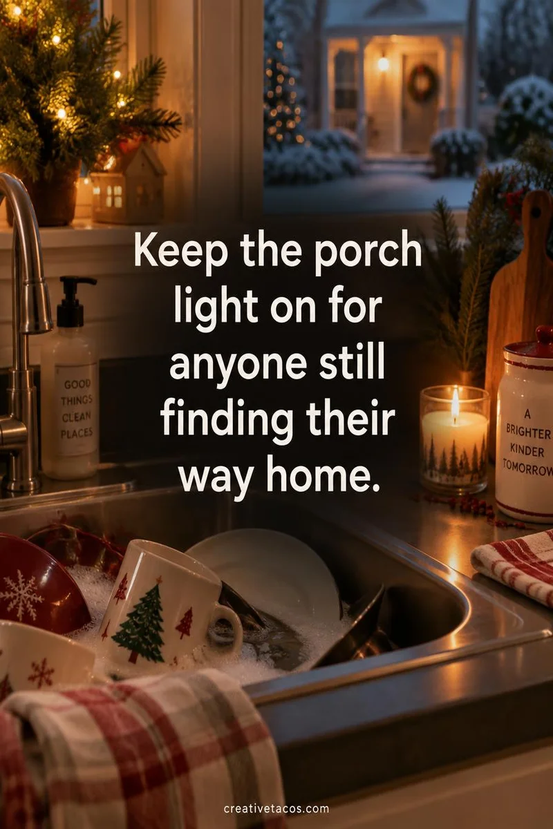 Quote card: Keep the porch light on for anyone still finding their way home.