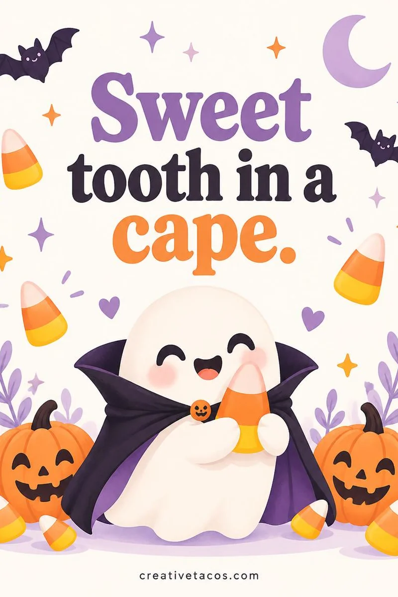 Quote card: Sweet tooth in a cape.