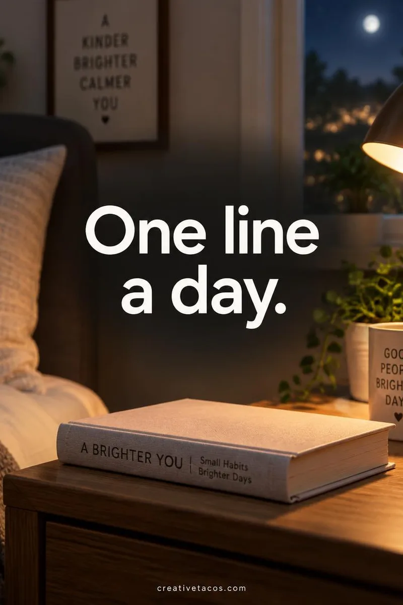 Quote card: One line a day.