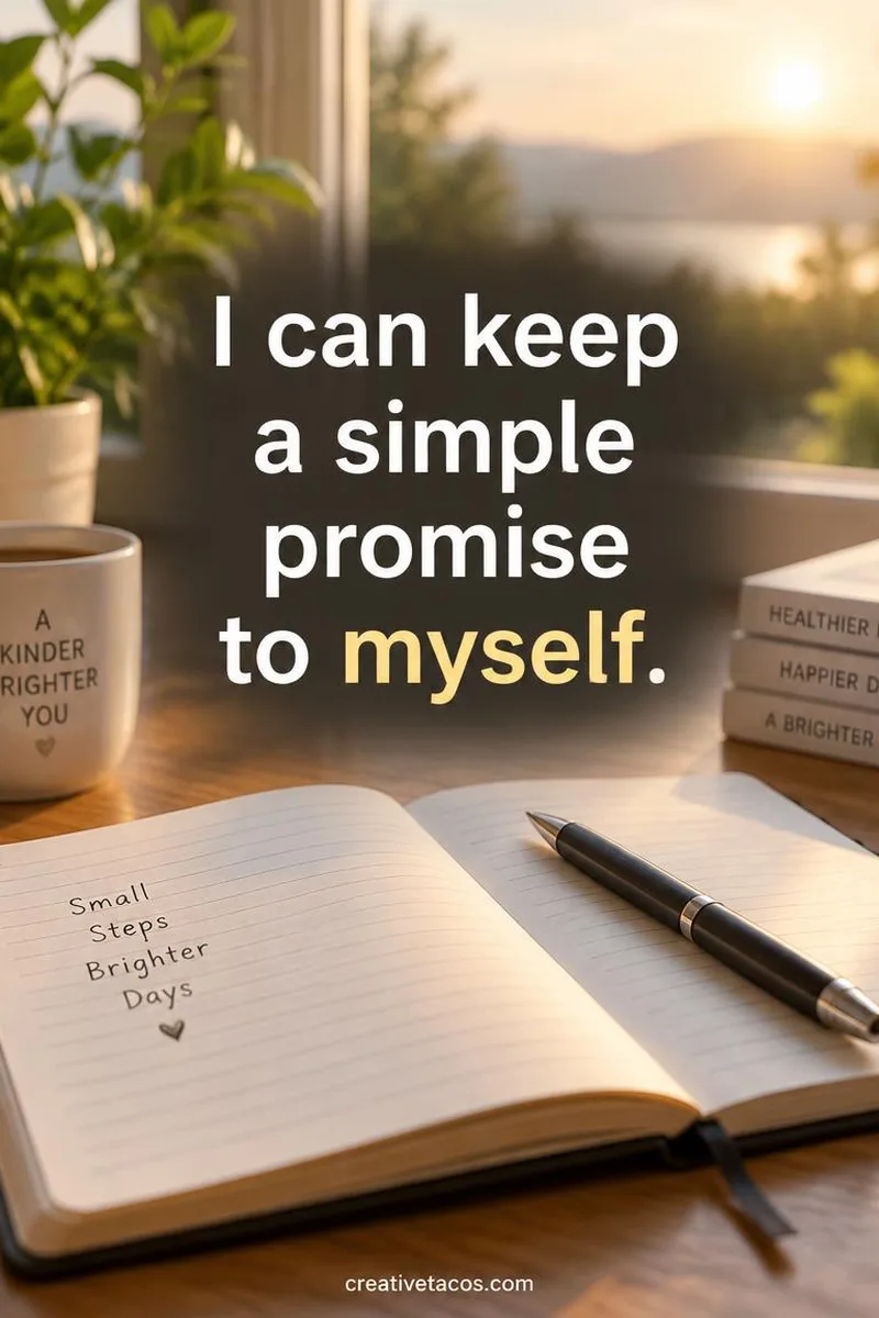 Quote card: I can keep a simple promise to myself.