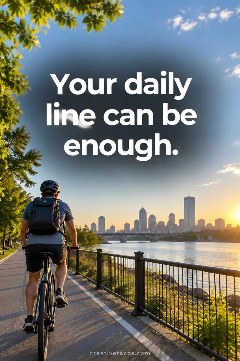 Quote card: Your daily line can be enough.