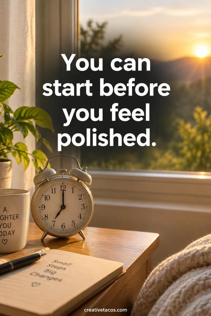 Quote card: You can start before you feel polished.