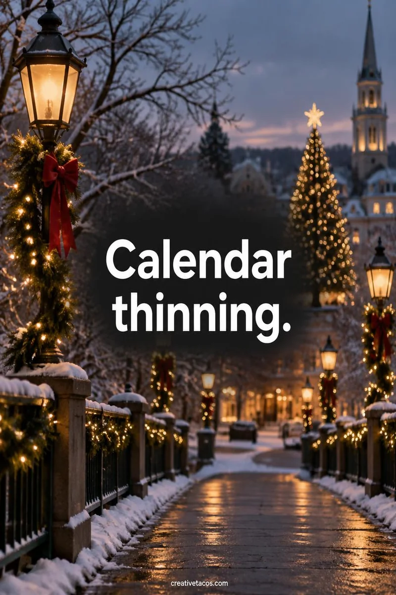 Quote card: Calendar thinning.