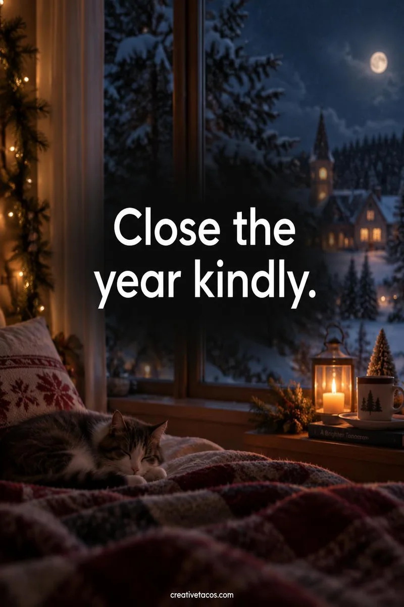 Quote card: Close the year kindly.