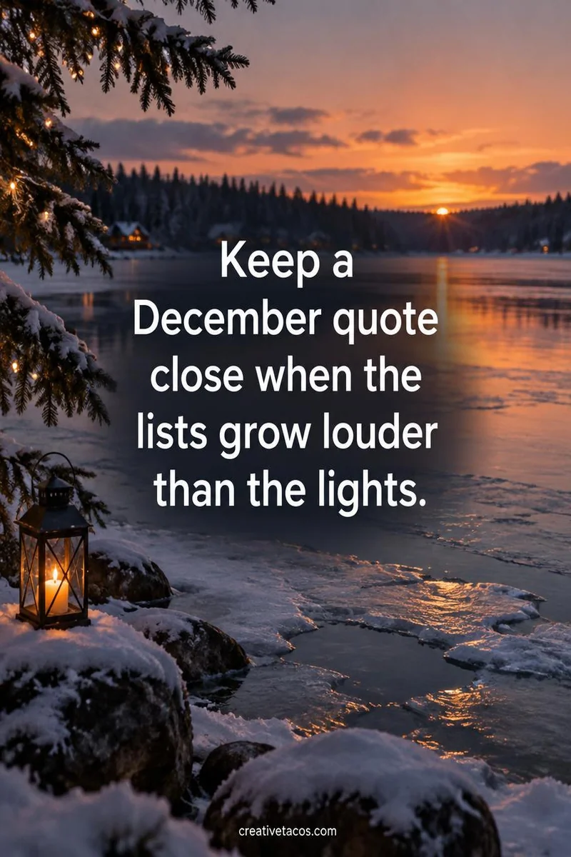 Quote card: Keep a December quote close when the lists grow louder than the lights.