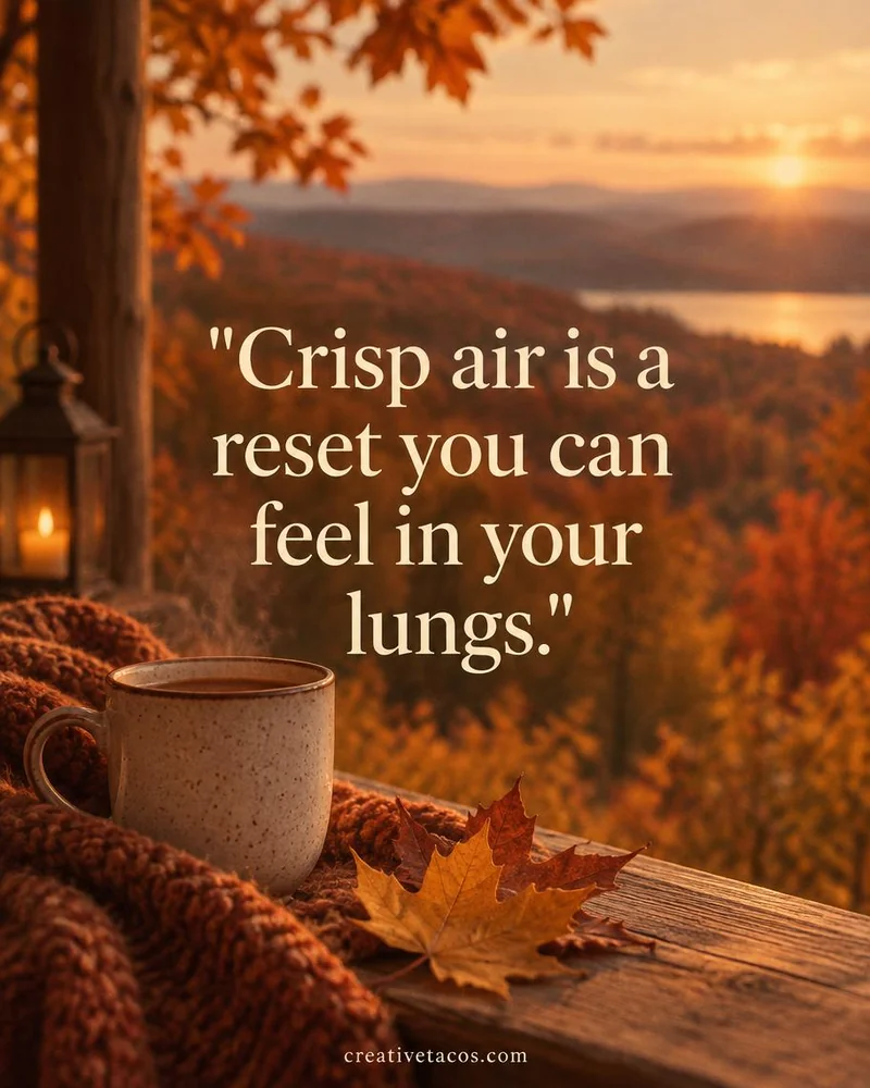 Quote card: Crisp air is a reset you can feel in your lungs.