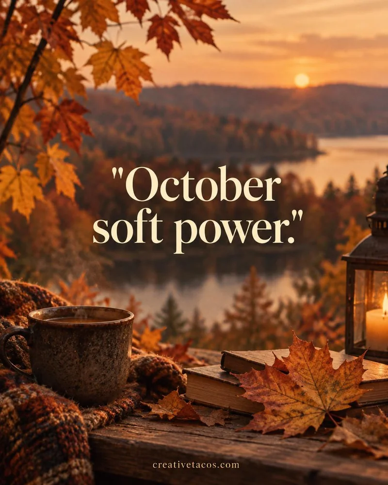 Quote card: October soft power.