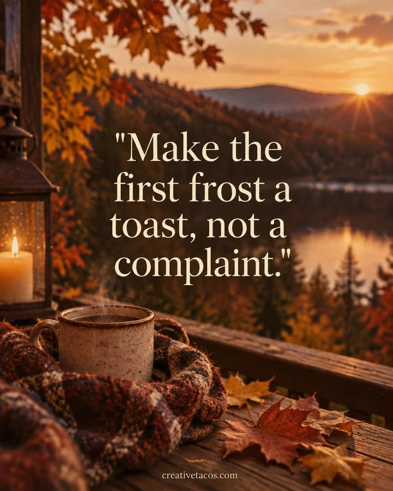Quote card: Make the first frost a toast, not a complaint.