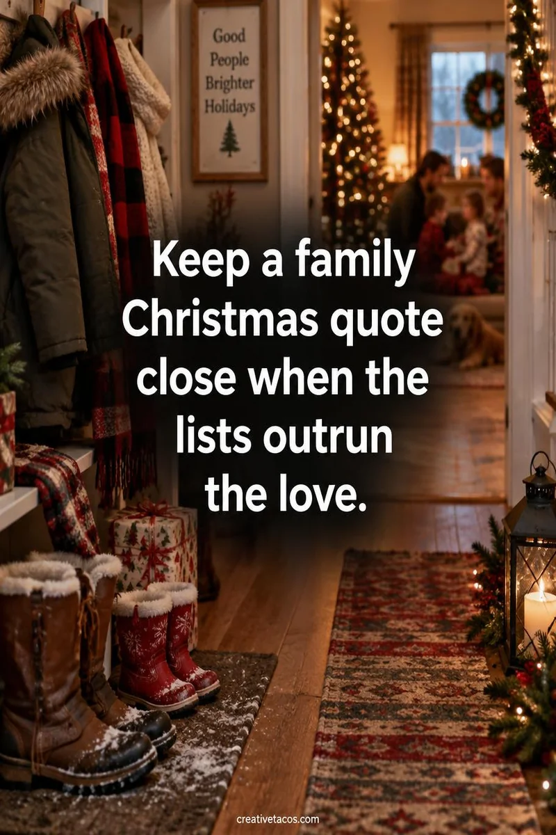 Quote card: Keep a family Christmas quote close when the lists outrun the love.