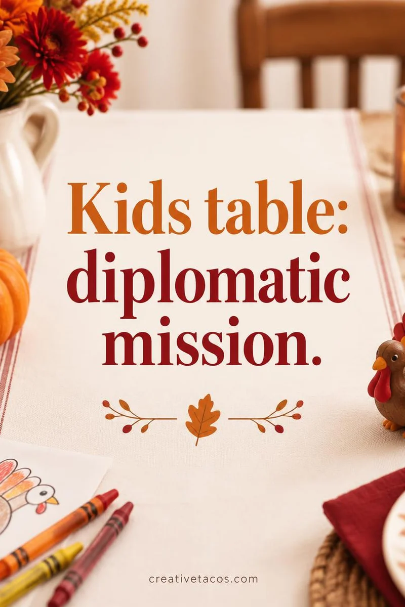Quote card: Kids table: diplomatic mission.
