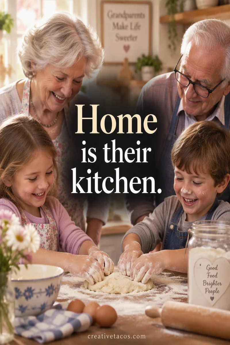 Quote card: Home is their kitchen.