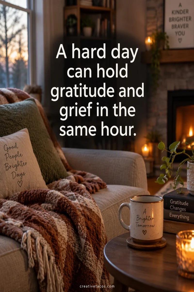Quote card: A hard day can hold gratitude and grief in the same hour.