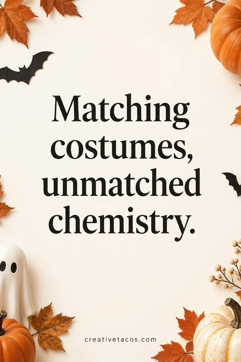 Quote card: Matching costumes, unmatched chemistry.