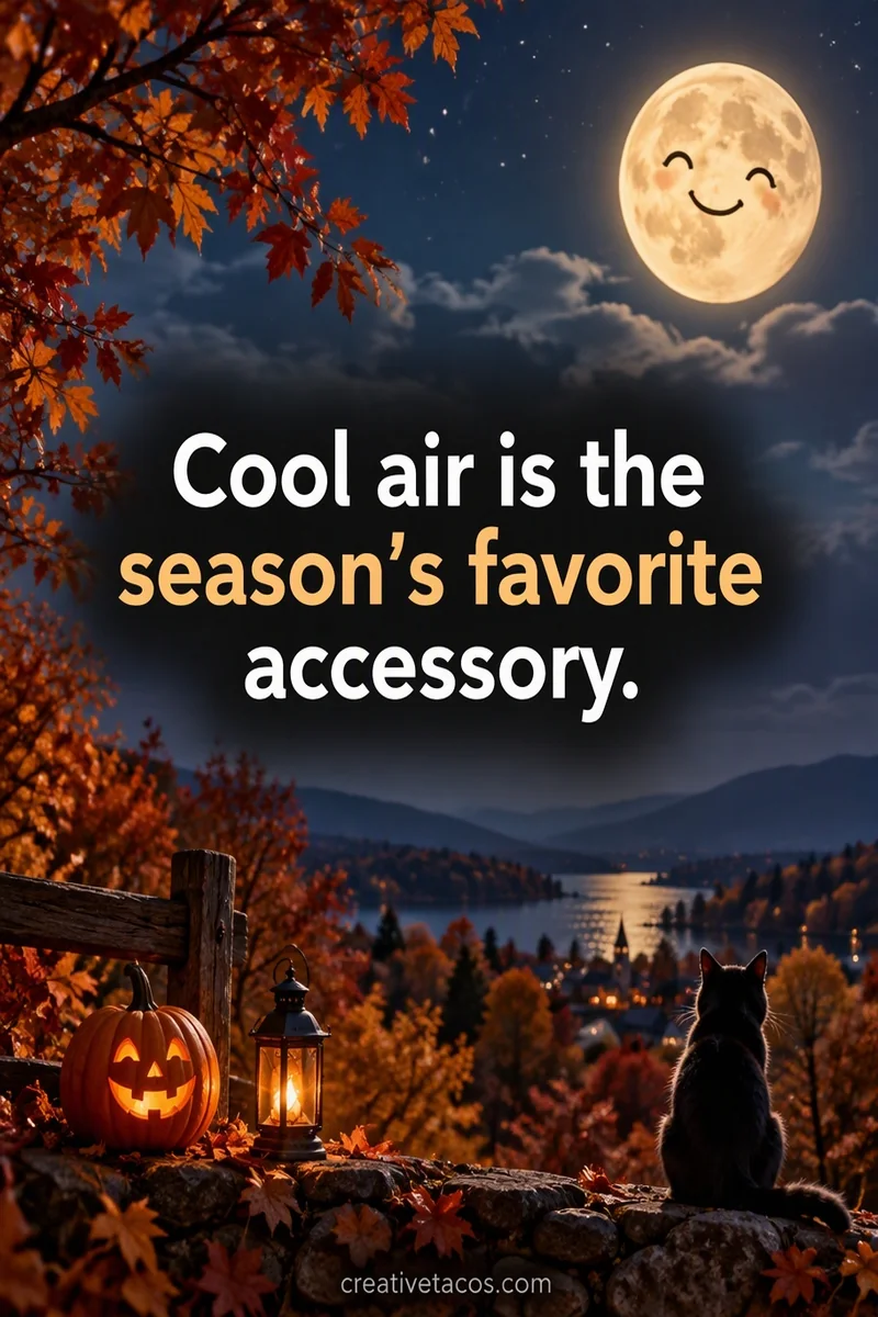 Quote card: Cool air is the season's favorite accessory.