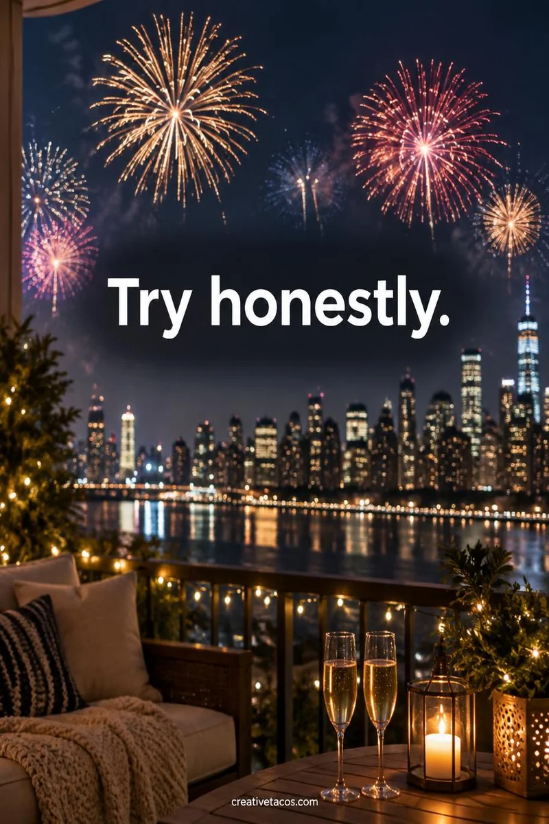 Quote card: Try honestly.