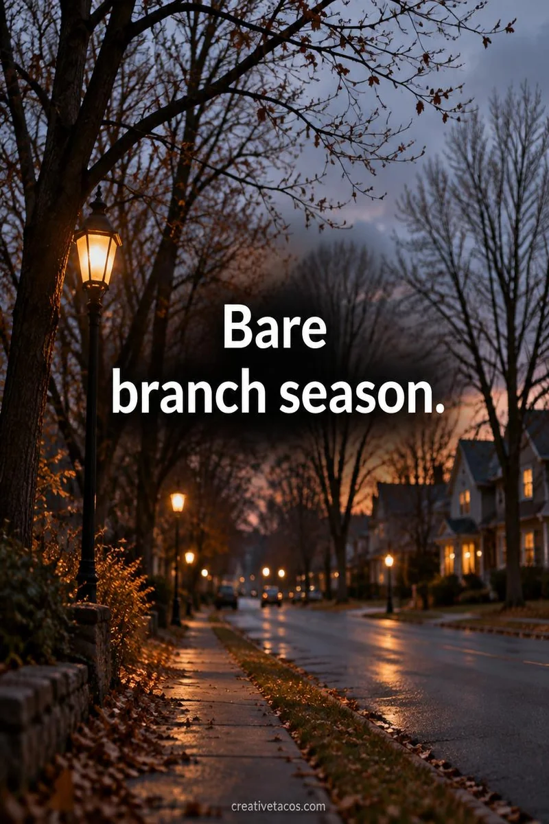 Quote card: Bare branch season.