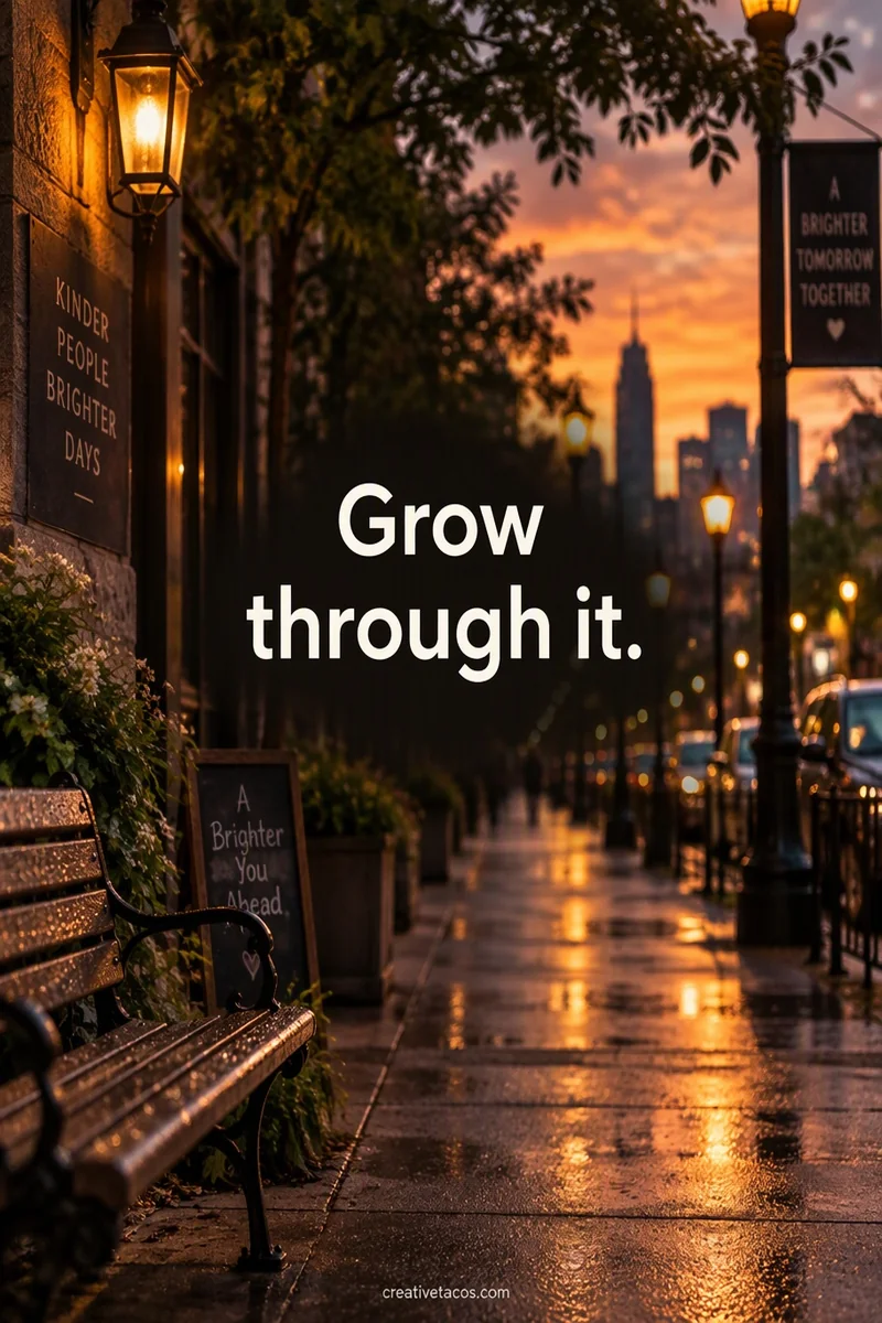 Quote card: Grow through it.