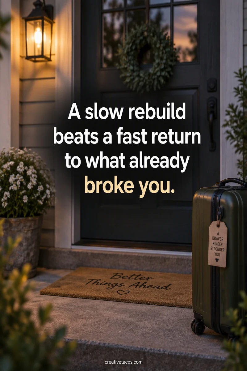Quote card: A slow rebuild beats a fast return to what already broke you.