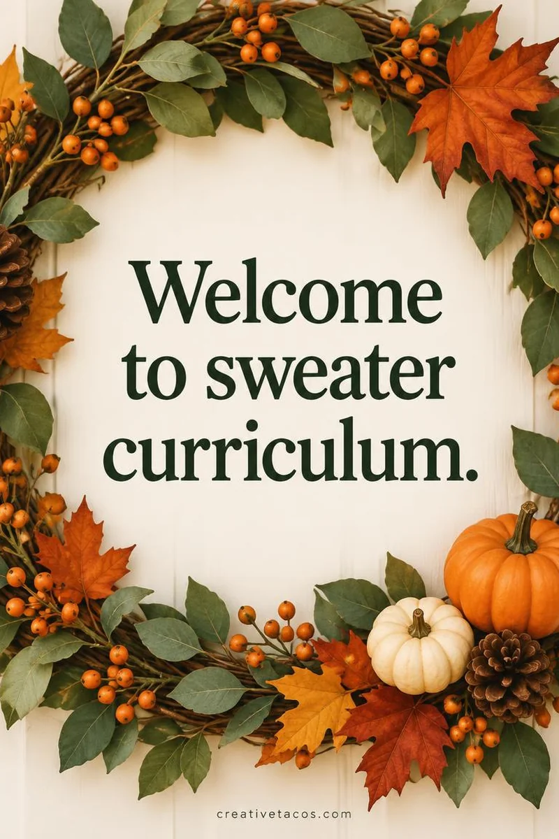 Quote card: Welcome to sweater curriculum.