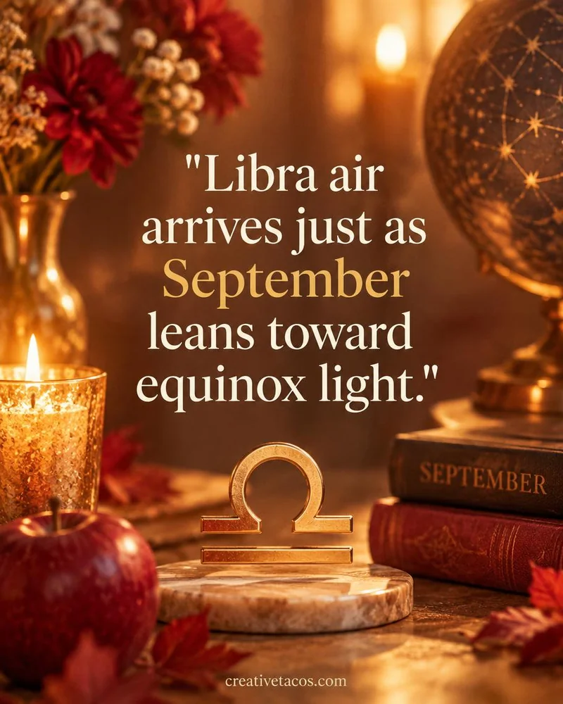 Quote card: Libra air arrives just as September leans toward equinox light.