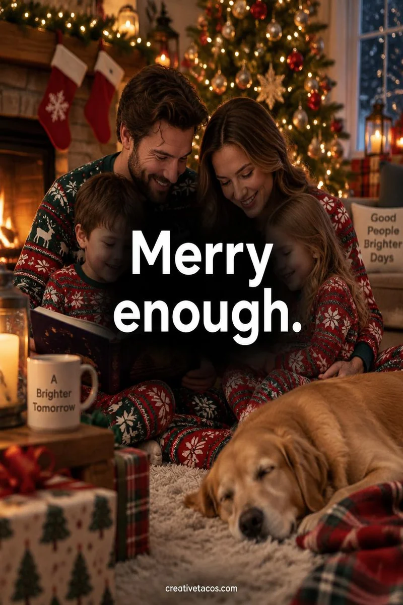 Quote card: Merry enough.