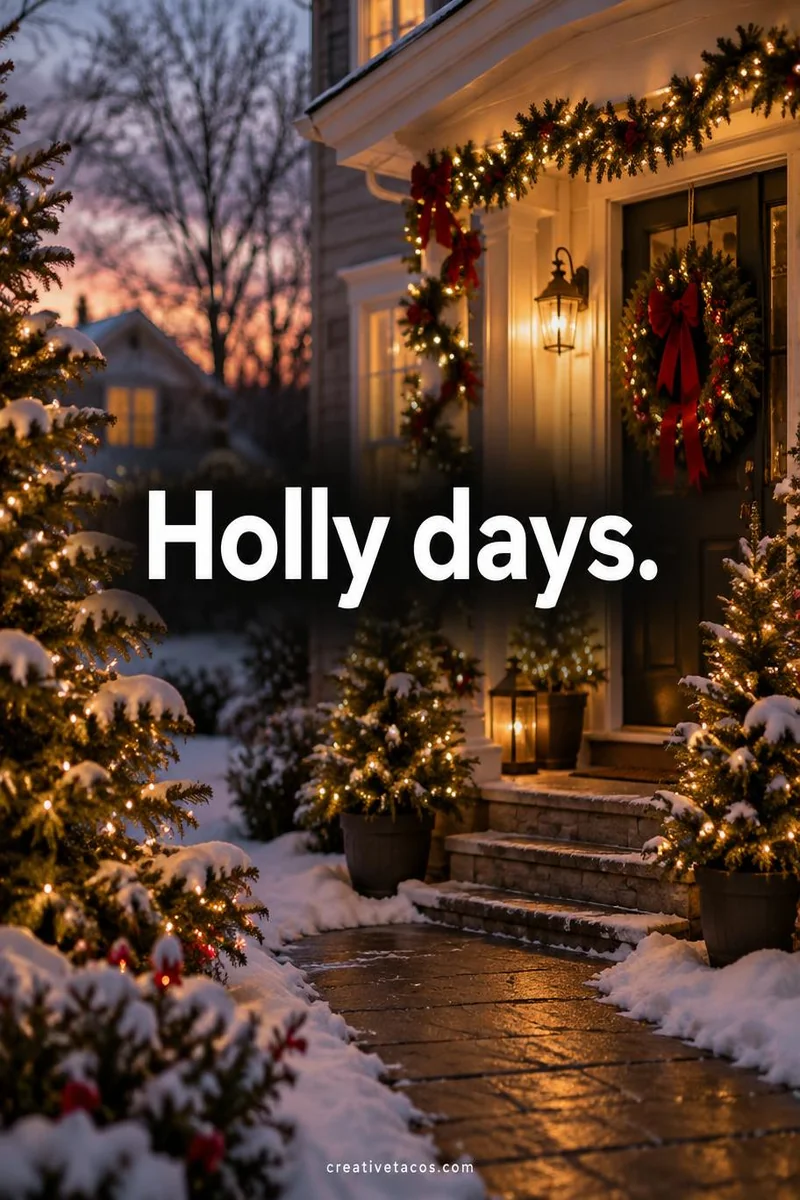 Quote card: Holly days.