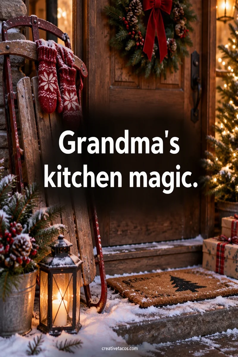Quote card: Grandma's kitchen magic.