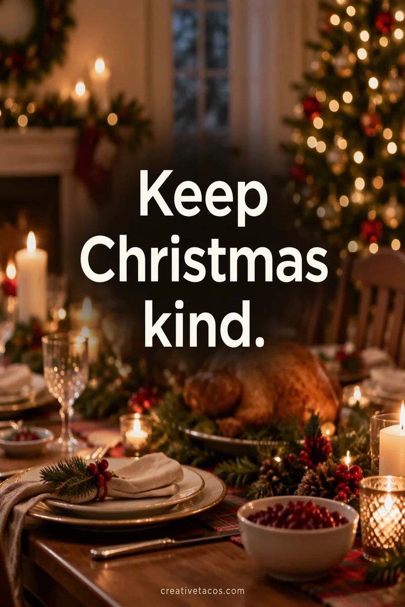 Quote card: Keep Christmas kind.