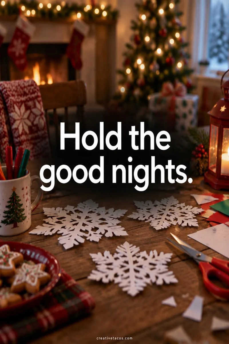 Quote card: Hold the good nights.