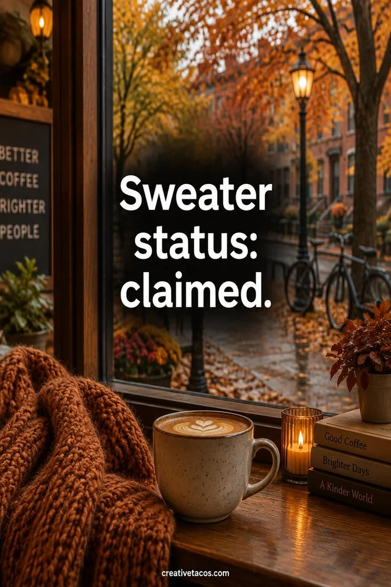 Quote card: Sweater status: claimed.
