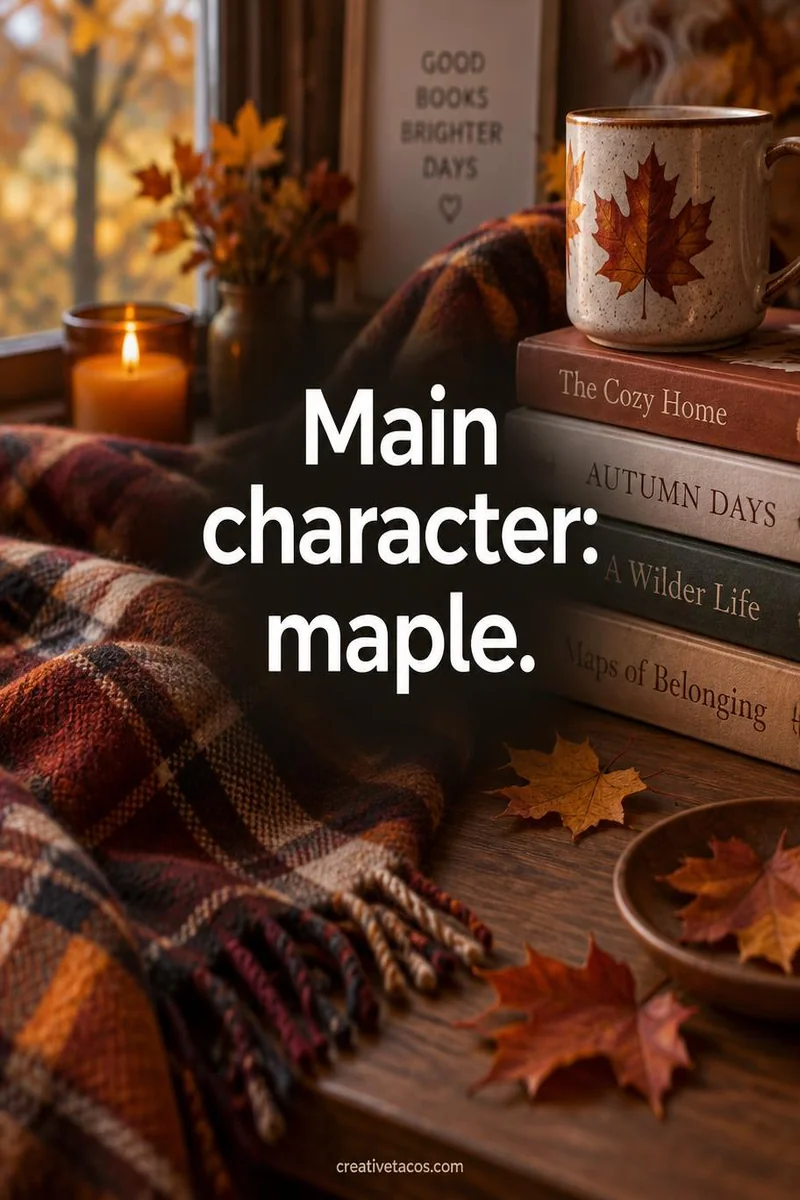 Quote card: Main character: maple.
