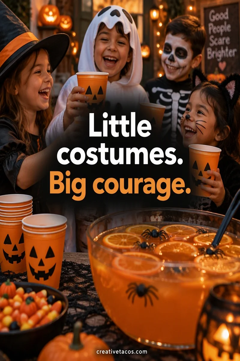 Quote card: Little costumes. Big courage.