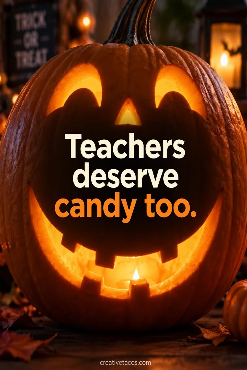 Quote card: Teachers deserve candy too.
