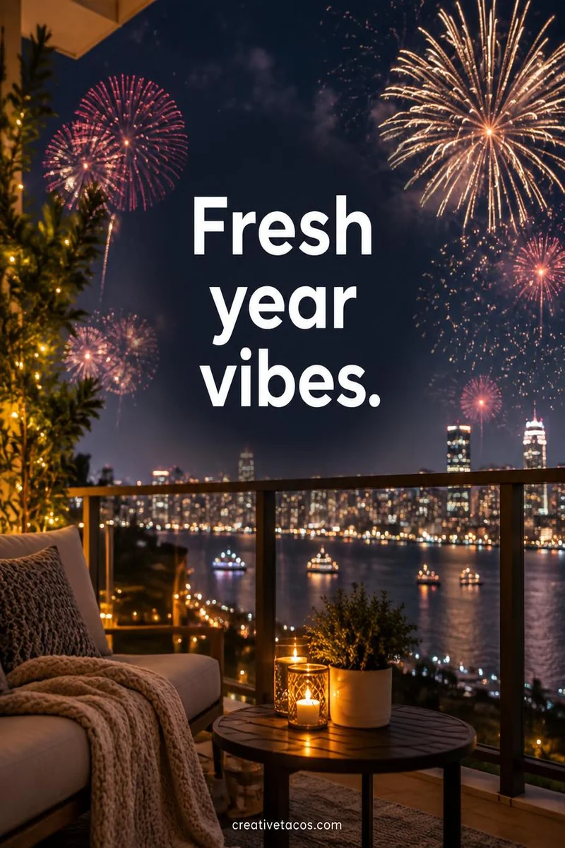 Quote card: Fresh year vibes.