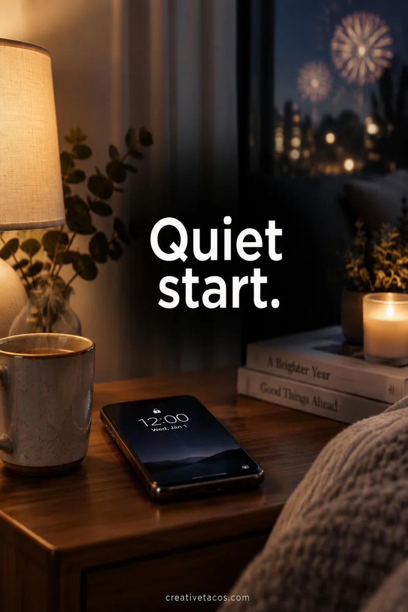 Quote card: Quiet start.