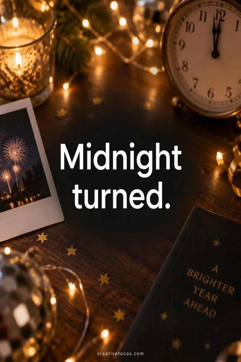 Quote card: Midnight turned.