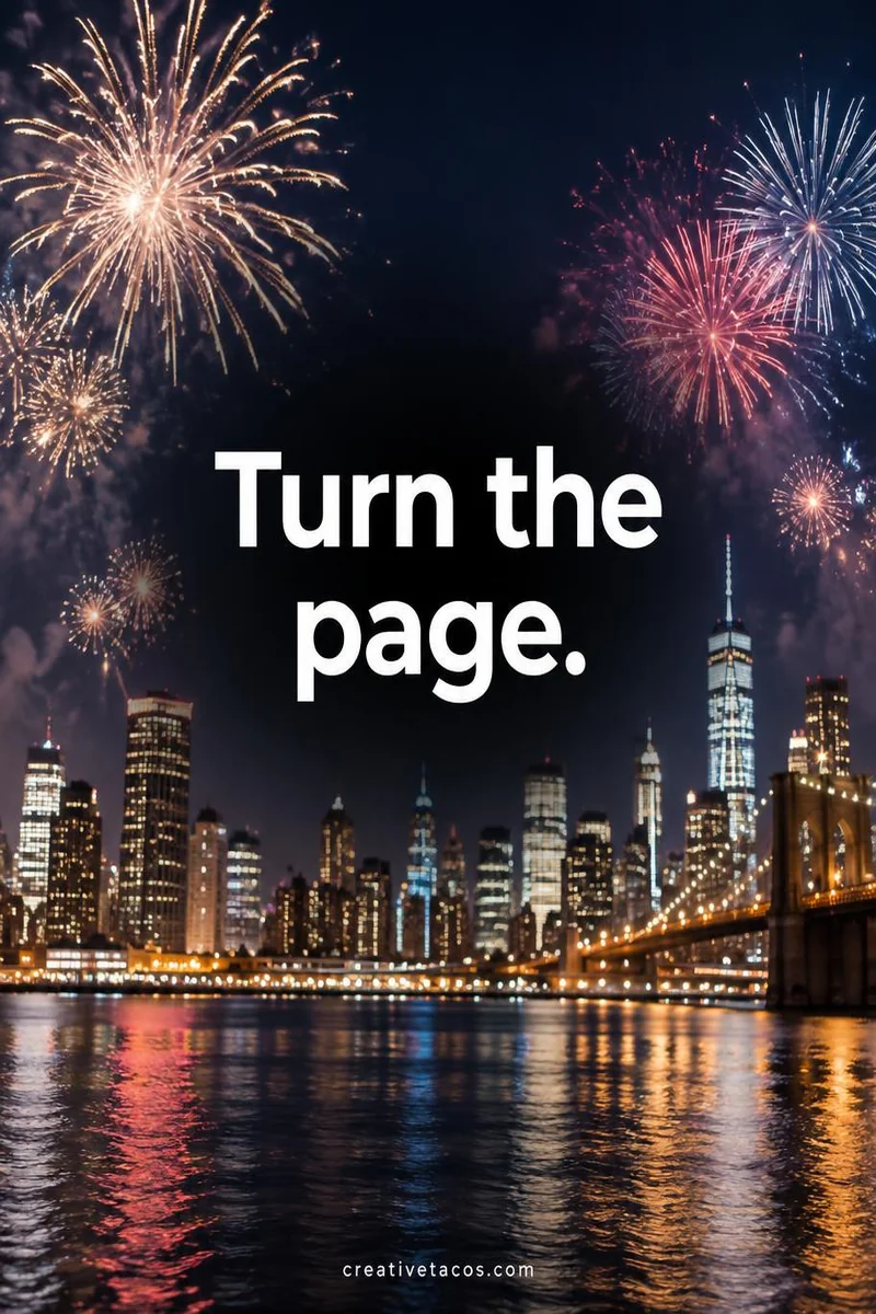 Quote card: Turn the page.
