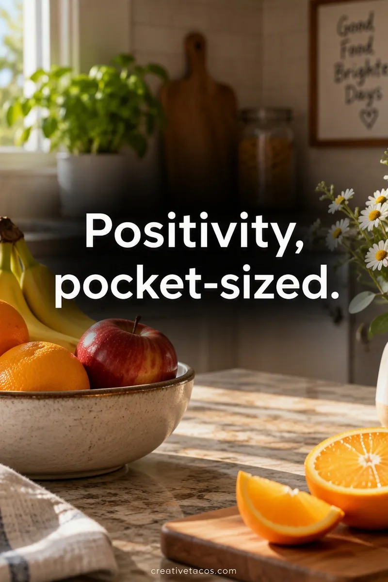 Quote card: Positivity, pocket-sized.