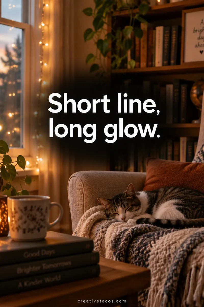 Quote card: Short line, long glow.