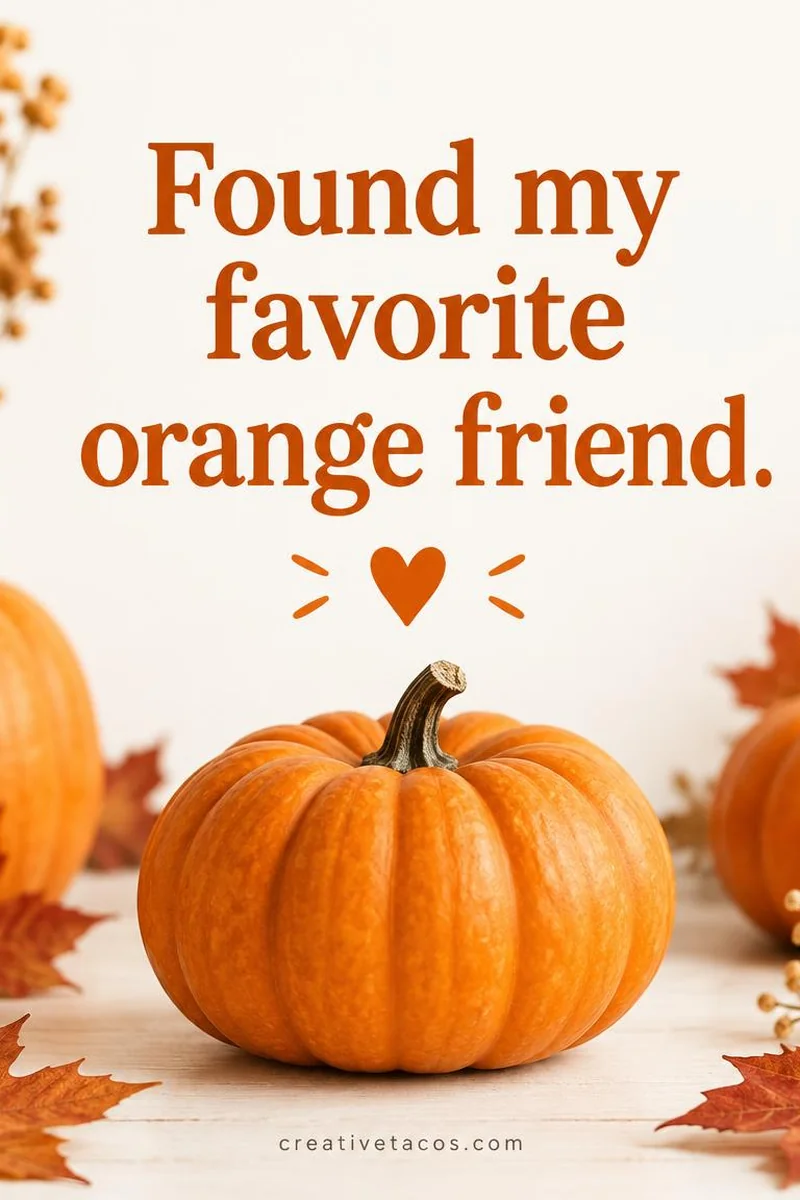 Quote card: Found my favorite orange friend.