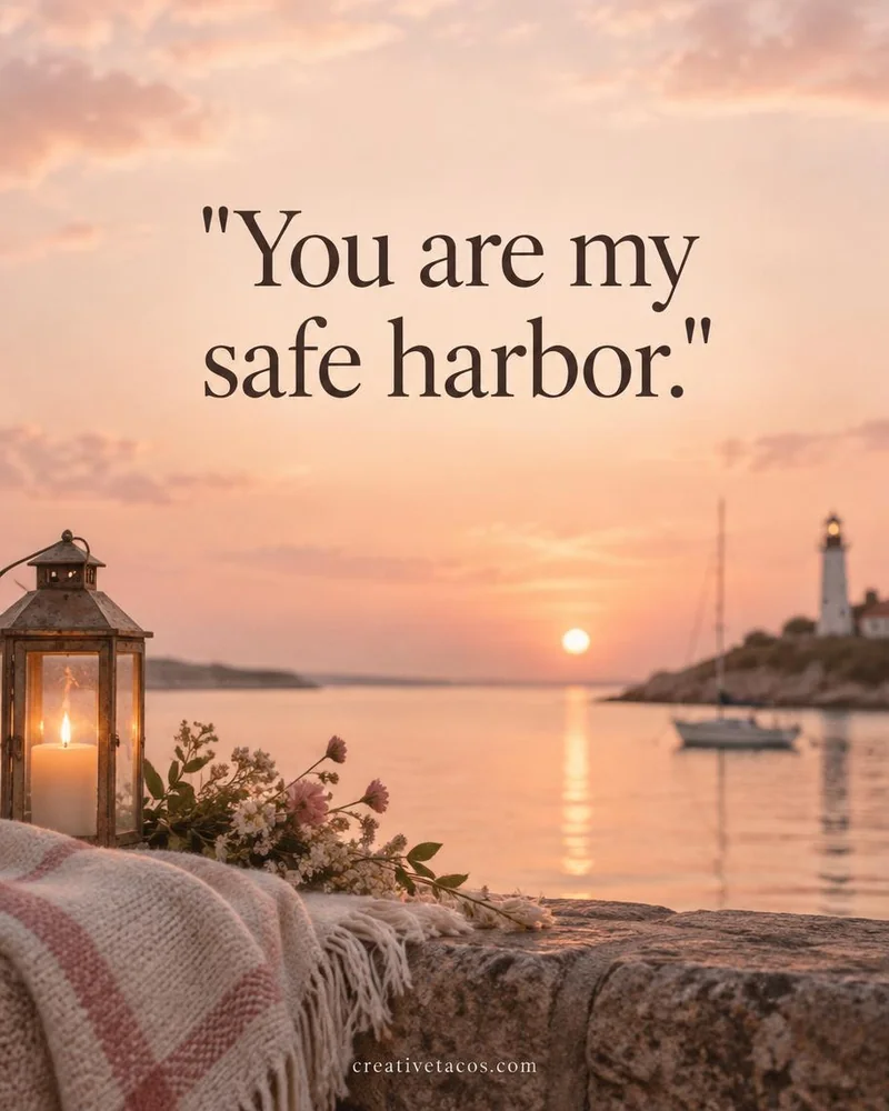Quote card: You are my safe harbor.