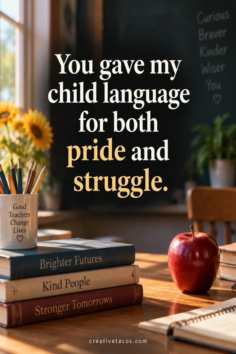 Quote card: You gave my child language for both pride and struggle.