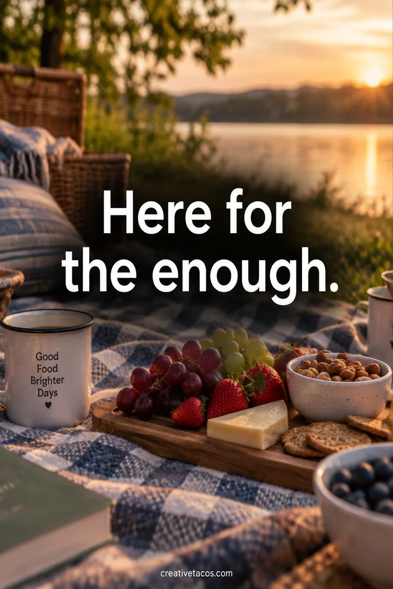 Quote card: Here for the enough.