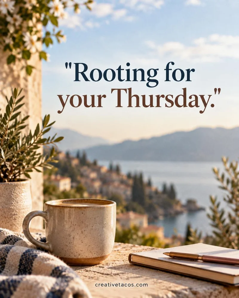 Quote card: Rooting for your Thursday.