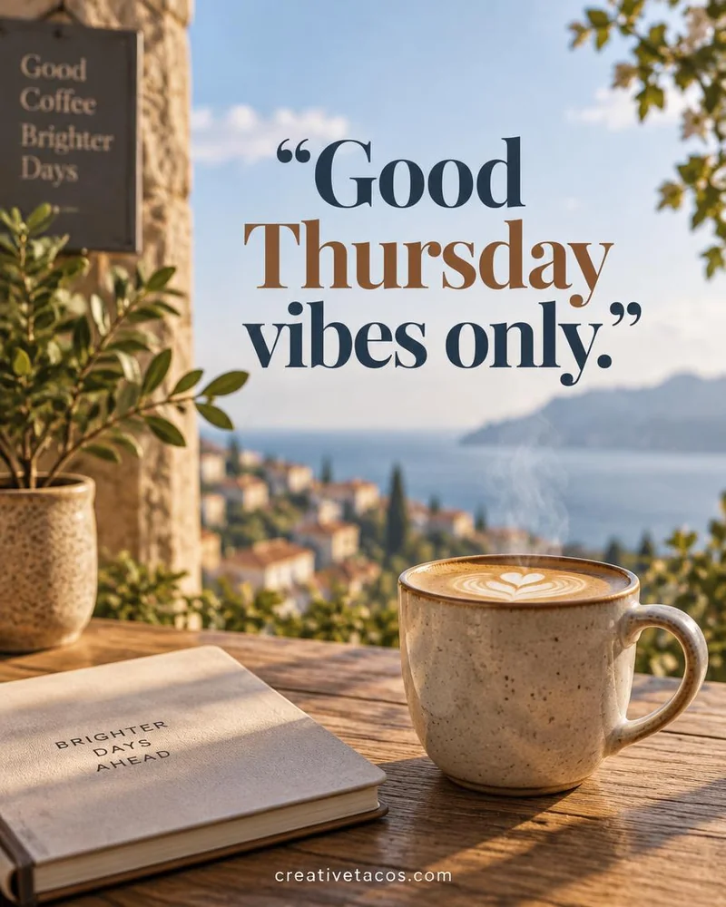 Quote card: Good Thursday vibes only.