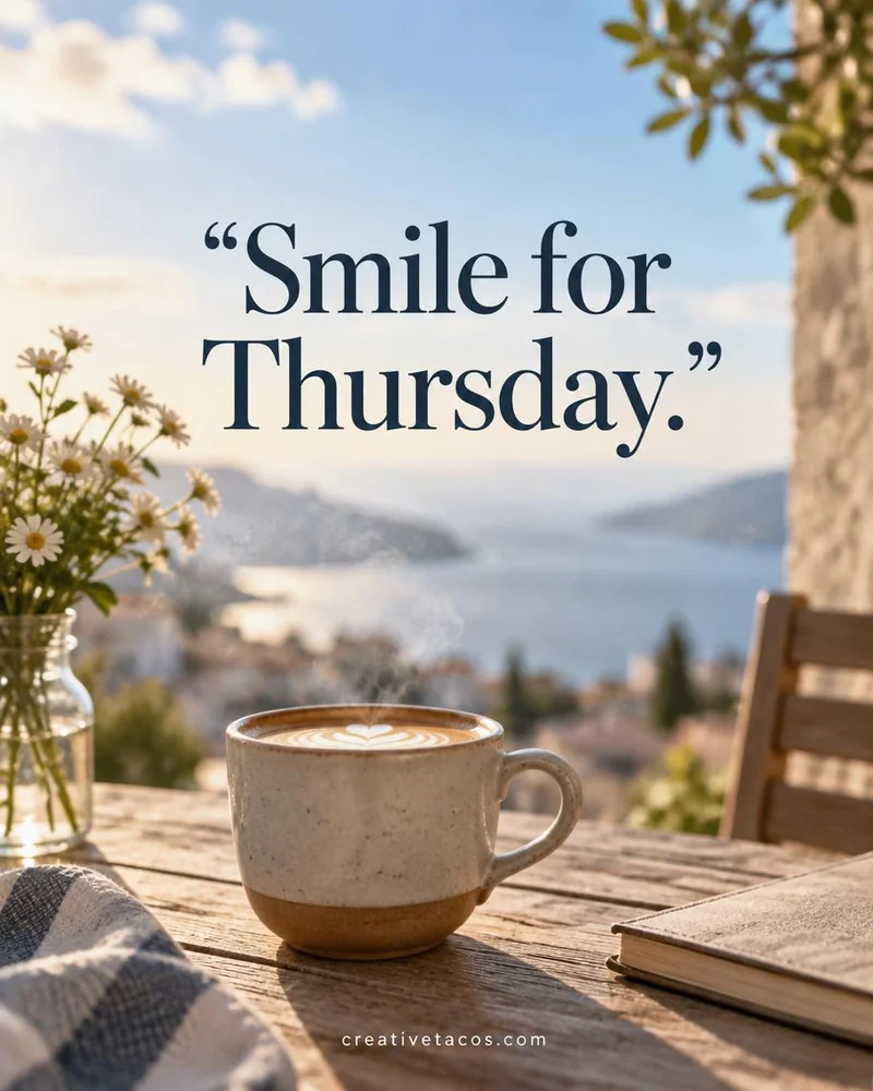 Quote card: Smile for Thursday.