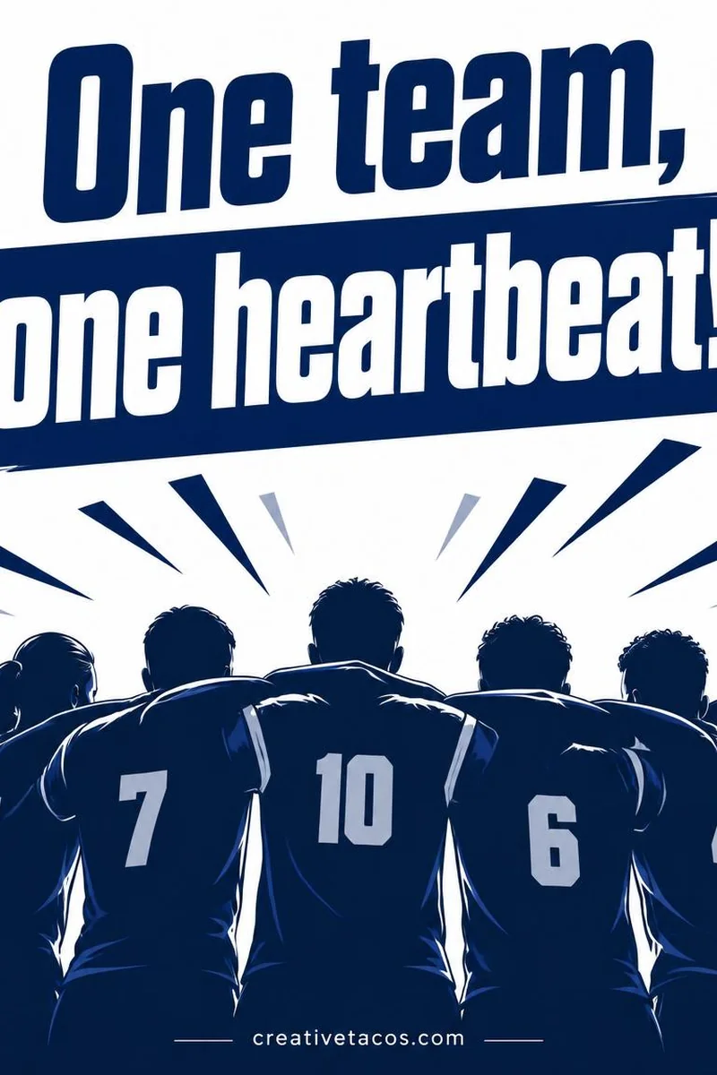 Chant card: One team, one heartbeat!