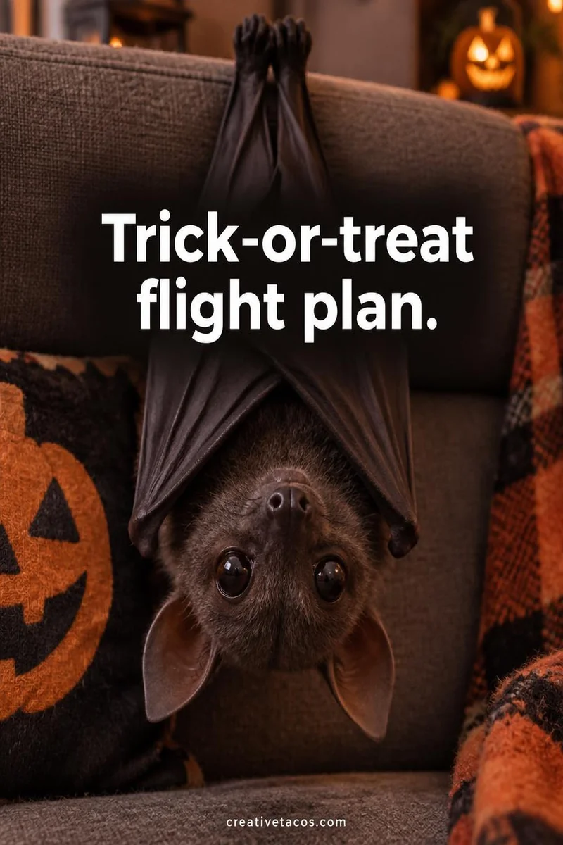 Quote card: Trick-or-treat flight plan.