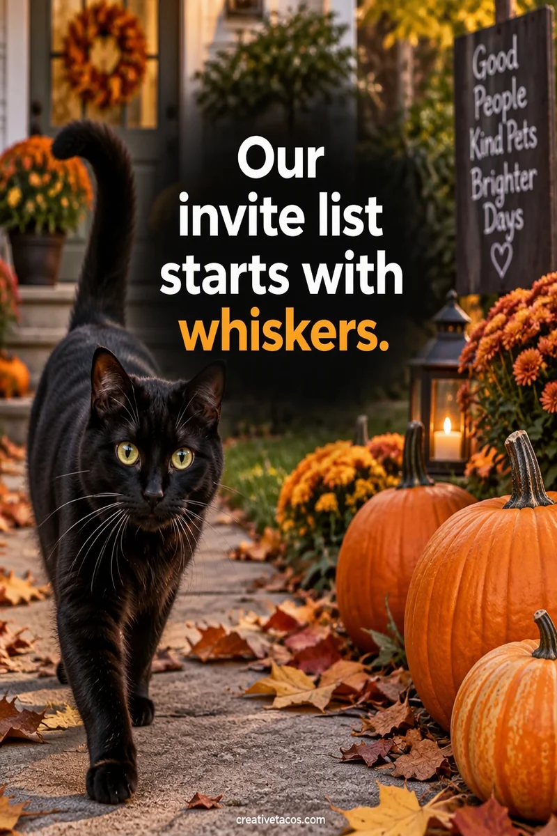 Quote card: Our invite list starts with whiskers.